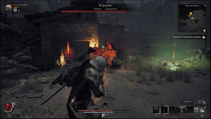 You can also play defensively and wait until the chainsaw stalls and he has to rev it up again - Remnant 2: How to beat Ripsaw? - Losomn - Remnant 2 Guide