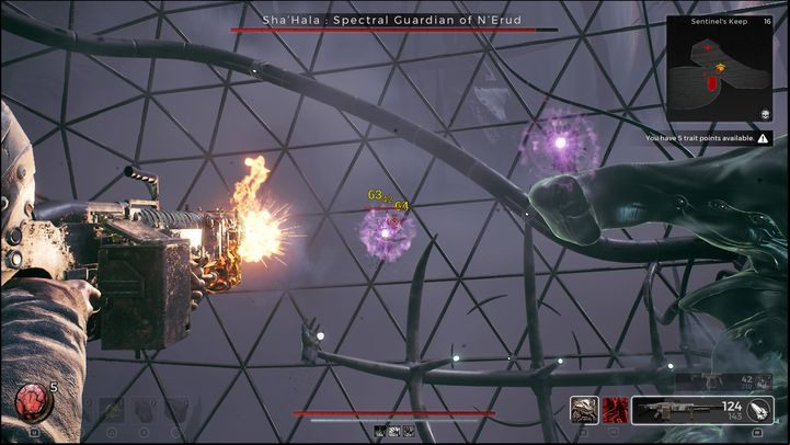 Don't waste ammo on purple-glowing hands - Remnant 2: How to beat ShaHala Spectral Guardian of NErud? - Nerud - Remnant 2 Guide