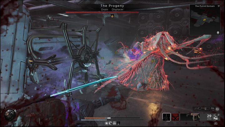 The first hit in its primary combo can be dodged, while the second one is so delayed you have plenty of time to back off and fire away at its exposed head - Remnant 2: How to defeat The Progeny? - Nerud - Remnant 2 Guide