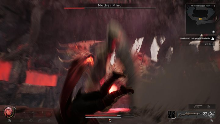 The boss' primary attack is its claw strike, sometimes striking once, sometimes twice - Remnant 2: How to beat Mother Mind? - Yaesha - Remnant 2 Guide