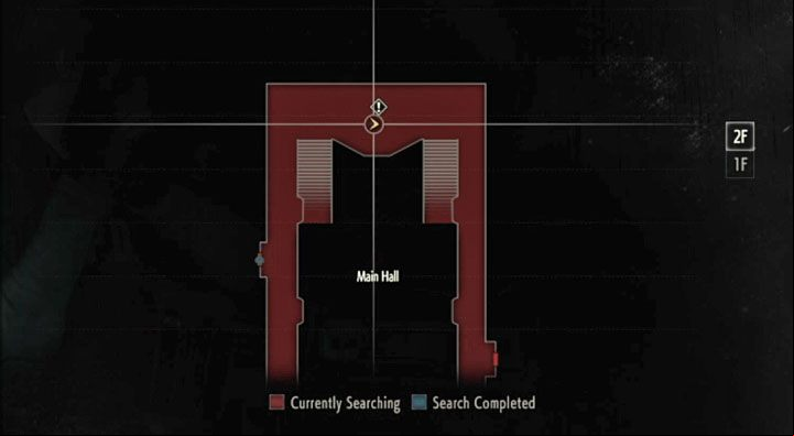 In order to get to the riddle, reach the statue located on the first floor of the main hall - this place is shown on the screenshot below - How to solve a puzzle with a statue of a lion (Leon) in Resident Evil 2? - Solving Riddles - Resident Evil 2 Guide