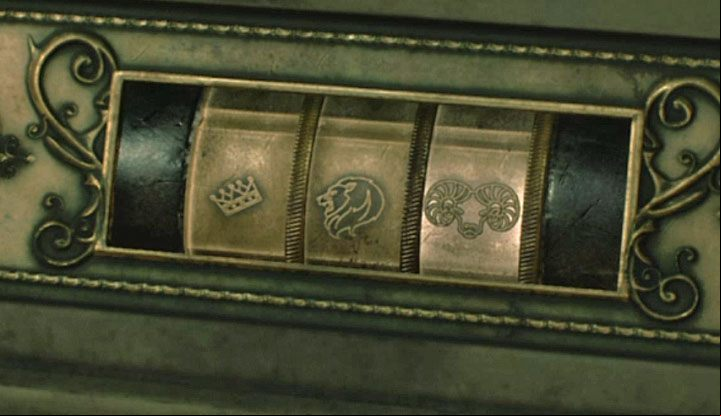 Interact with the statue - How to solve a puzzle with a statue of a lion (Leon) in Resident Evil 2? - Solving Riddles - Resident Evil 2 Guide