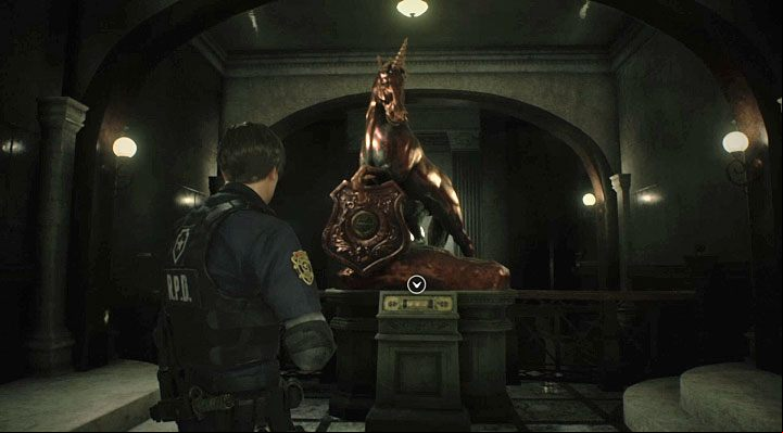 1 - How to solve the Unicorn Statue puzzle (Leon) in Resident Evil 2? - Solving Riddles - Resident Evil 2 Guide