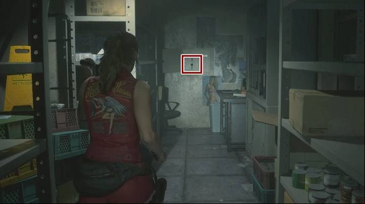 Take the key from the locker. The door you went through will close. You need to use another age. - Prologue | Police station in Resident Evil 2 - Walkthrough - Resident Evil 2 Guide