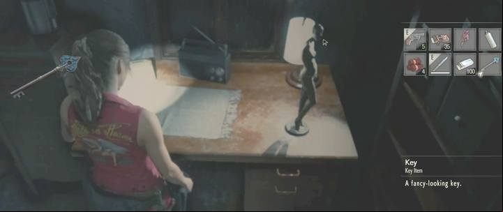 Go up to the third floor - Get the blue key (spades) task | Police station in Resident Evil 2 - Walkthrough - Resident Evil 2 Guide