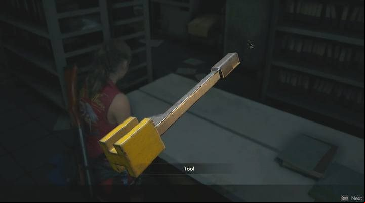 A tool for the jack. - Obtaining the key card; Escaping the station | Police station in Resident Evil 2 - Claires path - Resident Evil 2 Guide