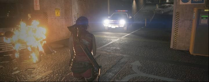 Avoid the Tyrant on the parking garage until the gate is open. - The road to the orphanage and escape | Police station in Resident Evil 2 - Claires path - Resident Evil 2 Guide