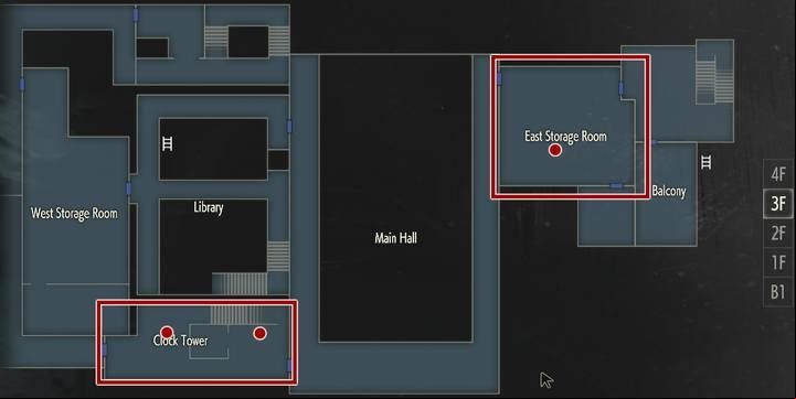 Take the gear, found in the east storage room, to the clock tower in the western part of the police station (this place is on the third floor) - Escaping from the police station | Police station in Resident Evil 2 - Leons path - Resident Evil 2 Guide
