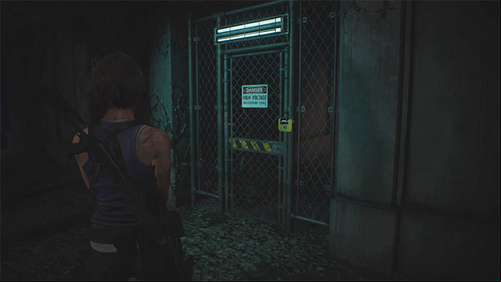 Use the lockpick on the gate shown in the screenshot - it leads to an area with four breakers - Resident Evil 3: Restoring power to substations puzzle - Puzzle Solutions - Resident Evil 3 Guide