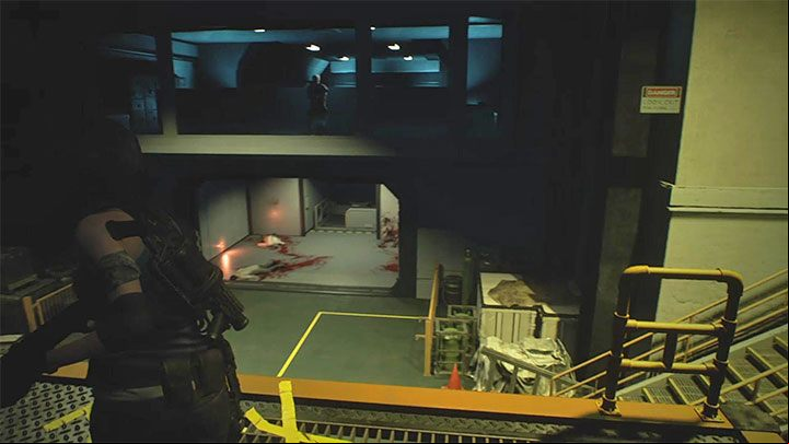 After entering the warehouse, go straight ahead - Resident Evil 3: Warehouse fuses puzzle - Puzzle Solutions - Resident Evil 3 Guide