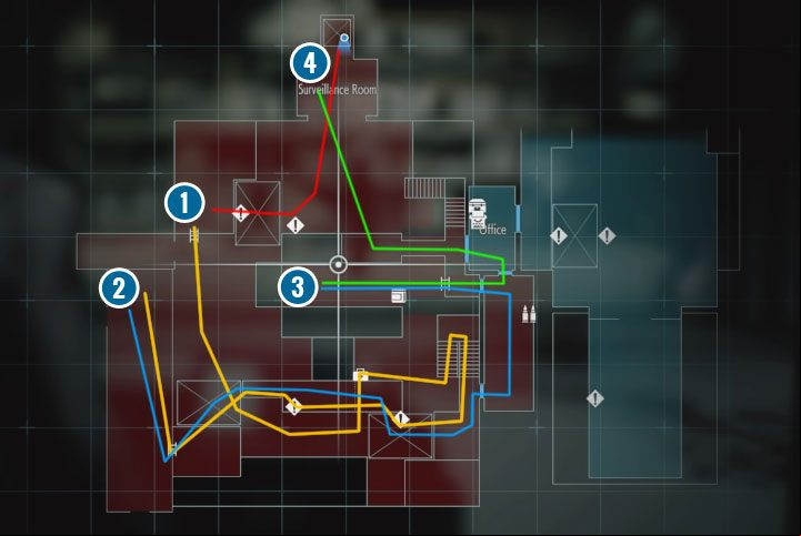 The recommended path is shown in the image above - Resident Evil 3: Warehouse fuses puzzle - Puzzle Solutions - Resident Evil 3 Guide