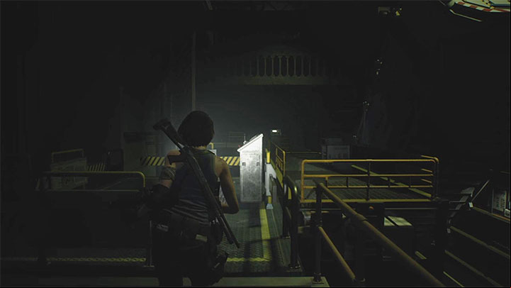 Head for the stairs - Resident Evil 3: Warehouse fuses puzzle - Puzzle Solutions - Resident Evil 3 Guide