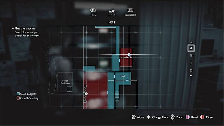The Incubation Lab at level 2F holds a Liquid-filled Test Tube - Resident Evil 3: NEST 2 Vaccine puzzle - Puzzle Solutions - Resident Evil 3 Guide