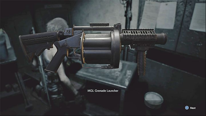 The grenade launcher lies on one of the tables and requires 2 free slots in the inventory - Resident Evil 3: MGL Grenade Launcher - where to find it? - Weapons - Resident Evil 3 Guide