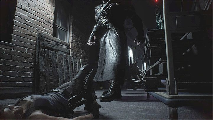 After you move away from Nemesis, he can shoot his tentacles - Resident Evil 3: Nemesis - the main boss, enemy - Basics - Resident Evil 3 Guide