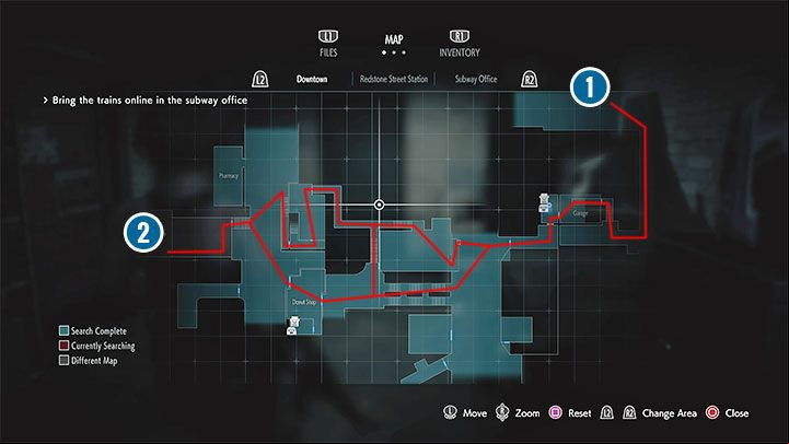 The picture above shows possible escape routes marked with red lines - Resident Evil 3: Downtown - second visit walkthrough - Story walkthrough - Resident Evil 3 Guide