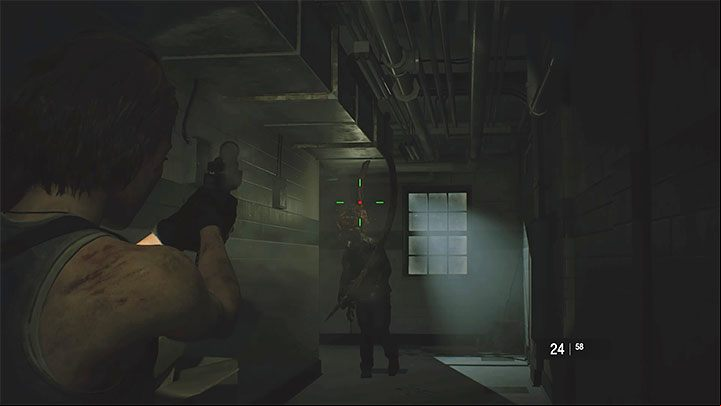Be careful when you leave the room -you will have your first encounter with a zombie with a parasite on its head - Resident Evil 3: Downtown - second visit walkthrough - Story walkthrough - Resident Evil 3 Guide