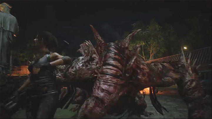 You have to be careful, because Nemesis will end with a long jump from the roof of one of the buildings - Resident Evil 3: Subway Tunnels and Clock Tower Plaza walkthrough - Story walkthrough - Resident Evil 3 Guide