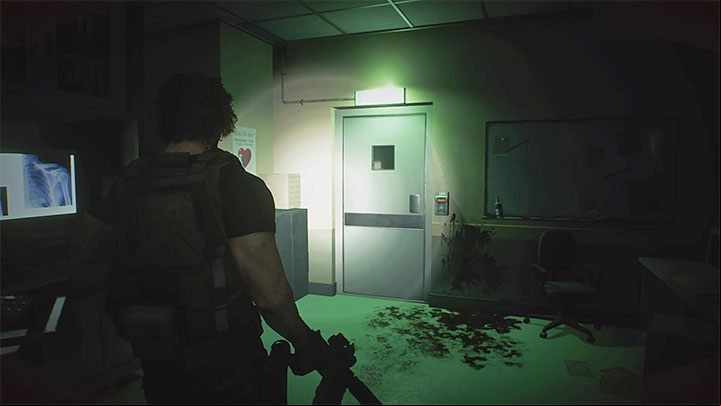 Head to the southern Nurses Station, but watch out for the many zombies that will come out of the adjacent Sickroom - Resident Evil 3: Hospital - Carlos walkthrough - Story walkthrough - Resident Evil 3 Guide