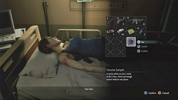 Head back to the Makeshift Sickroom, where Jill is unconscious - Resident Evil 3: Hospital - Carlos walkthrough - Story walkthrough - Resident Evil 3 Guide