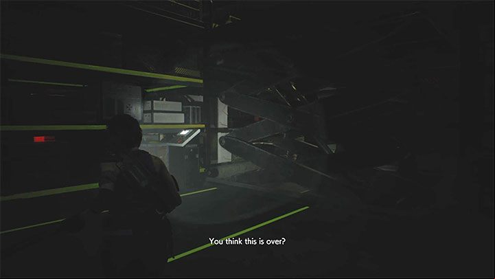 Get out of the disabled elevator and run a little to the right - Resident Evil 3: Underground Storage walkthrough - Story walkthrough - Resident Evil 3 Guide