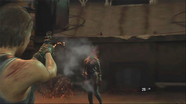 Unfortunately, regular monsters will also appear in the arena - Resident Evil 3: Final duel with Nemesis walkthrough - Story walkthrough - Resident Evil 3 Guide
