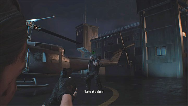 After watching the final cutscene, you have one last thing to do - you have to shoot Nicholai, but dont hit Carlos - Resident Evil 3: Final duel with Nemesis walkthrough - Story walkthrough - Resident Evil 3 Guide