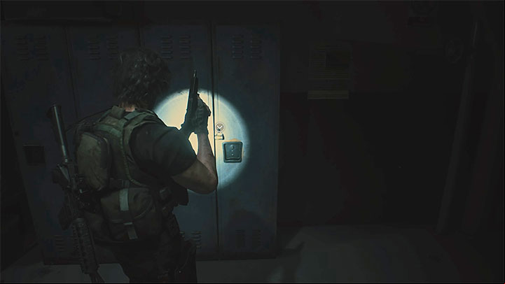 The Cabinet is in the Shower Room on floor two (2F) of the precinct - Resident Evil 3: Police Station secrets, collectibles - Collectibles and secrets - Resident Evil 3 Guide