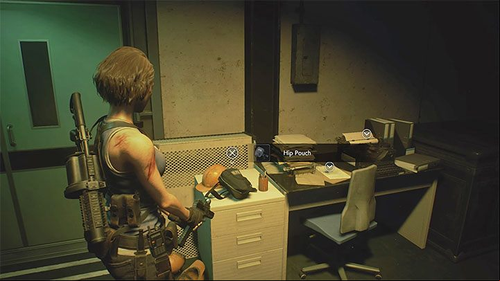 The bag is in the Office room in an underground bunker - Resident Evil 3: Underground Storage secrets, collectibles - Collectibles and secrets - Resident Evil 3 Guide