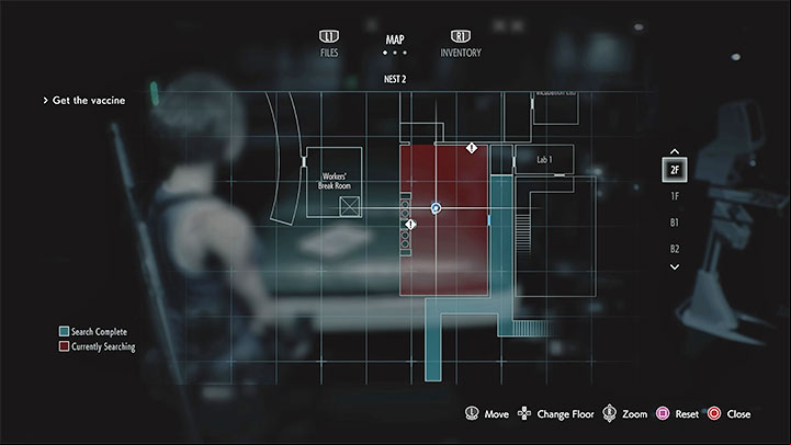 The document lies on a bed in a room with the device which you use to complete the puzzle that involves creating a vaccine - Resident Evil 3: NEST 2 secrets, collectibles - Collectibles and secrets - Resident Evil 3 Guide