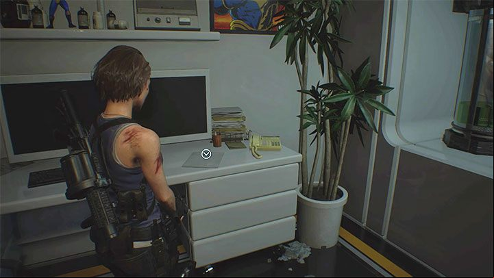 The document sits on a desk at the Incubation Lab of level 2F of NEST 2 - Resident Evil 3: NEST 2 secrets, collectibles - Collectibles and secrets - Resident Evil 3 Guide