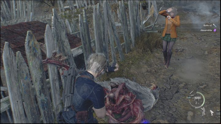After getting out of the church, you should familiarize yourself with the two most important commands for Ashley - Resident Evil 4 Remake: Ashley - Basics - Resident Evil 4 Remake Guide
