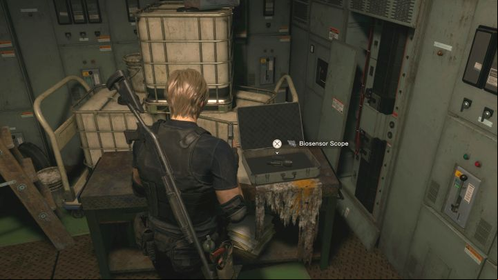 Start with looking for the suitcase containing the Biosensor Scope - this item will be needed in your quest to get the Wrench - Resident Evil 4 Remake: Overwrite Terminal puzzle (Incubation Lab) - Puzzle solutions - Resident Evil 4 Remake Guide
