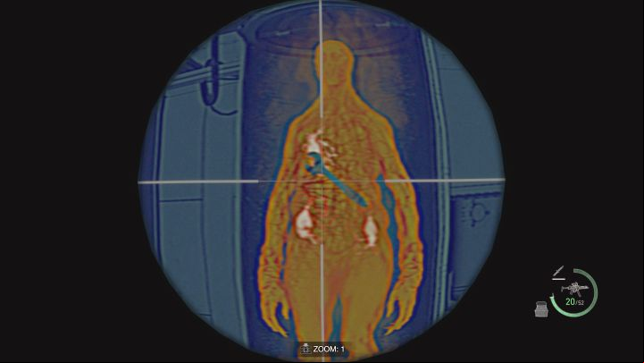 The scope can x-ray enemies - look around for monsters stored in capsules - Resident Evil 4 Remake: Overwrite Terminal puzzle (Incubation Lab) - Puzzle solutions - Resident Evil 4 Remake Guide