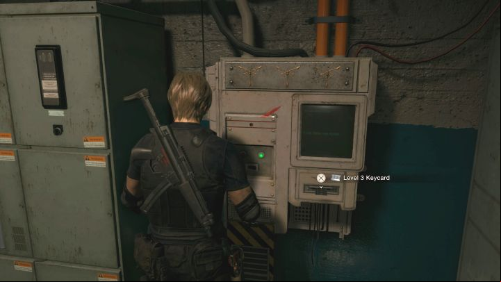 Once the Overwrite Terminal completes the task, return to it to pick up Level 3 Keycard - Resident Evil 4 Remake: Overwrite Terminal puzzle (Incubation Lab) - Puzzle solutions - Resident Evil 4 Remake Guide