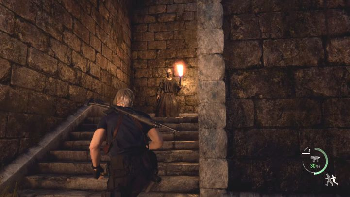 Run straight and turn right - Resident Evil 4 Remake: How to destroy the catapults? - Campaign - Resident Evil 4 Remake Guide