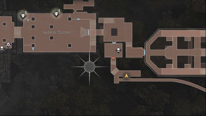 The cart travels to the western side of the castle, near Audience Chamber - Resident Evil 4 Remake: Is there a fast travel? - Campaign - Resident Evil 4 Remake Guide