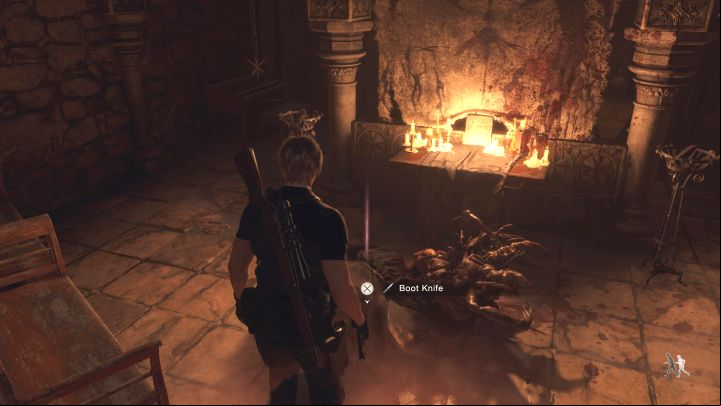 There are other equippable knives in the game which can serve as temporary replacements for the "main" Combat Knife - Resident Evil 4 Remake: How to repair the Combat Knife? - Equipment - Resident Evil 4 Remake Guide