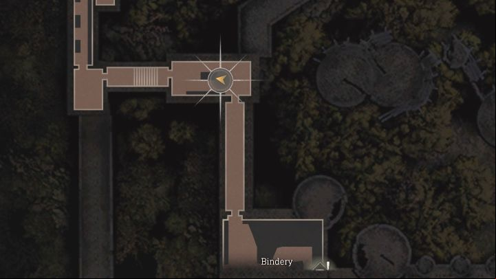 The book lies on a table in a room north of Bindery - Resident Evil 4 Remake: Files map - Castle - Secrets - Resident Evil 4 Remake Guide