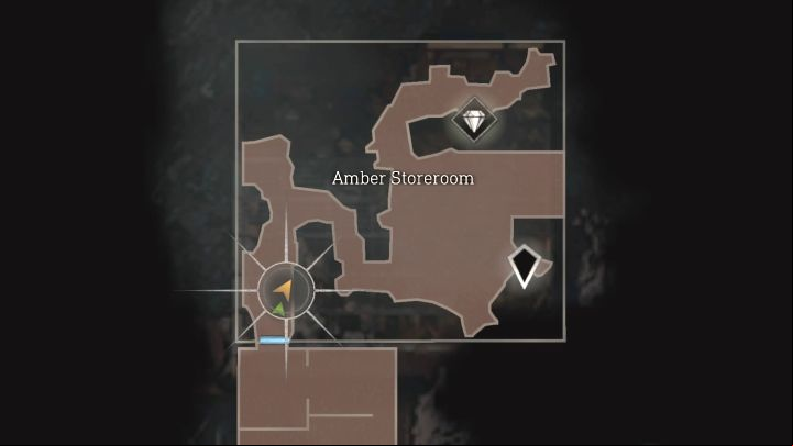 This document is on a chest in Amber Storeroom, an area visited in Chapter 14 - Resident Evil 4 Remake: Files map - Island - Secrets - Resident Evil 4 Remake Guide
