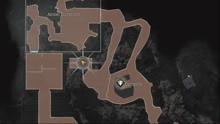Look for a desk in a small room south of Amber Storeroom and west of Campsite (upper path in the caves) - Resident Evil 4 Remake: Files map - Island - Secrets - Resident Evil 4 Remake Guide