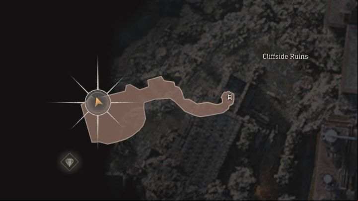Look and examine the tombstone in the bottom area of Cliffside Ruins - Resident Evil 4 Remake: Files map - Island - Secrets - Resident Evil 4 Remake Guide