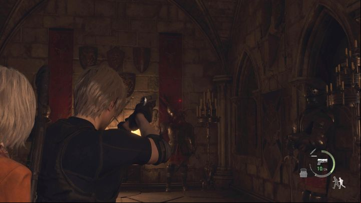 When it comes to battling them, first and foremost - stay at a distance - Resident Evil 4 Remake: How to destroy Armaduras (animated armour sets)? - Combat - Resident Evil 4 Remake Guide