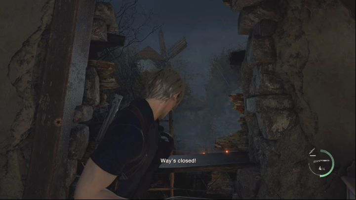 From the short cut-scene you will learn that villagers are trying to get to the upper floor by using ladders - Resident Evil 4 Remake: How to defend in the house with Luis? - Combat - Resident Evil 4 Remake Guide