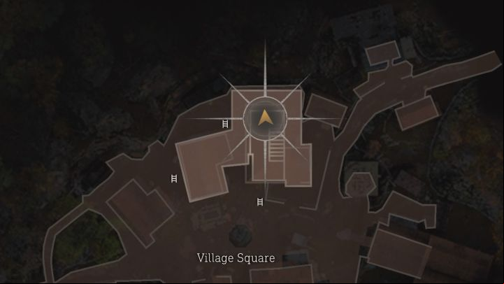 We recommend reaching the central building of the village - see the picture - Resident Evil 4 Remake: How to survive the Village battle? - Combat - Resident Evil 4 Remake Guide