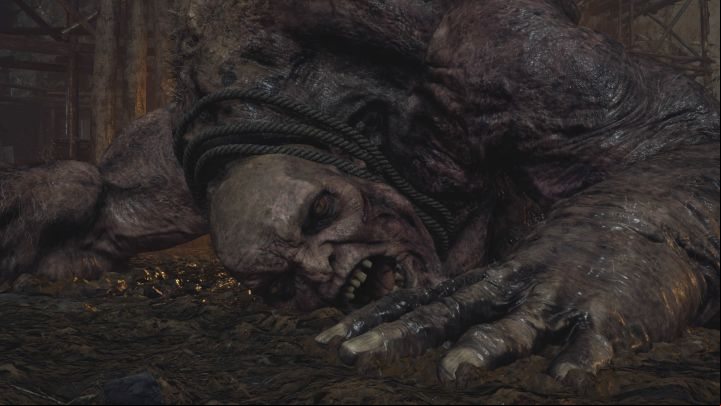 Repeat the above steps (attacking the parasite and climbing El Gigante) in order to continue dealing damage to the parasite - Resident Evil 4 Remake: How to defeat El Gigante boss? - Bosses - Resident Evil 4 Remake Guide