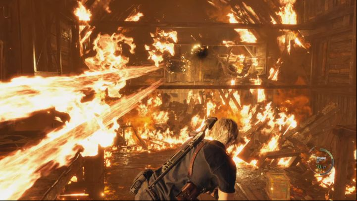 This time the boss will keep Leon away and attack from the other end of the slaughterhouse - Resident Evil 4 Remake: How to defeat boss Mendez? - Bosses - Resident Evil 4 Remake Guide