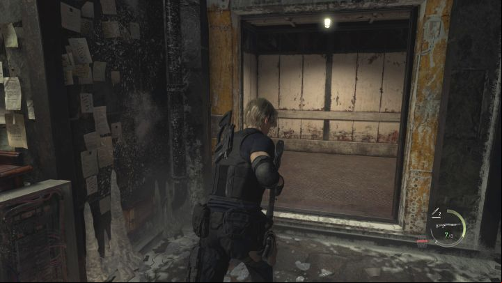 If you have chosen the option of avoiding the boss, then head for the elevator as soon as it arrives - Resident Evil 4 Remake: How to defeat or avoid boss Verdugo? - Bosses - Resident Evil 4 Remake Guide