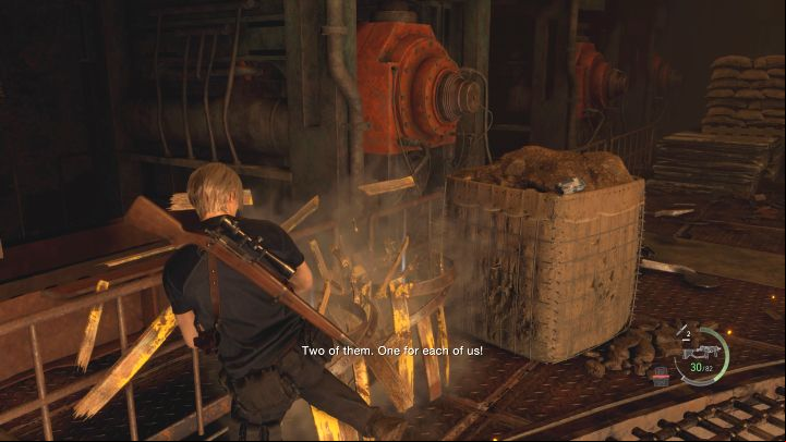 Once the battle begins, it is worth spending some time and collecting loot from the arena - Resident Evil 4 Remake: How to defeat the Dos Gigantes bosses? - Bosses - Resident Evil 4 Remake Guide