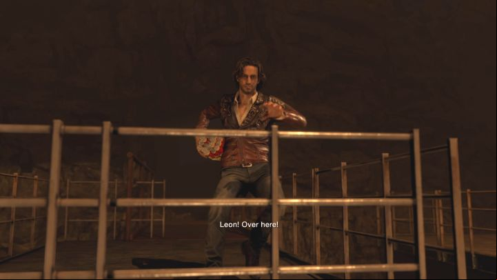 Luis should leave the arena - at some point, he will appear on the balcony with dynamite - Resident Evil 4 Remake: How to defeat the Dos Gigantes bosses? - Bosses - Resident Evil 4 Remake Guide